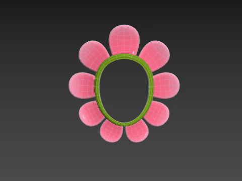 फूल टोपी 3D मॉडल