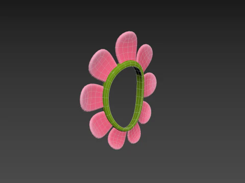 फूल टोपी 3D मॉडल