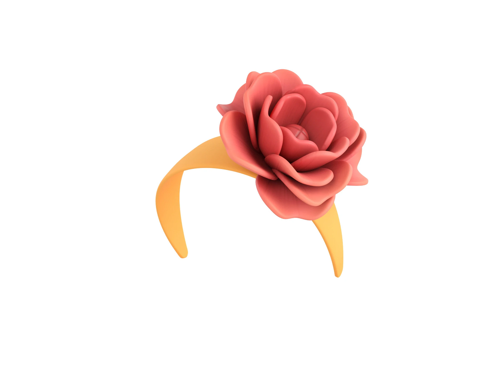 Flower Headband 3D Model .c4d .max .obj .3ds .fbx .stl .blend 