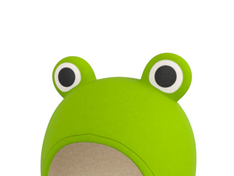 Frog Plush Hat 3D Model