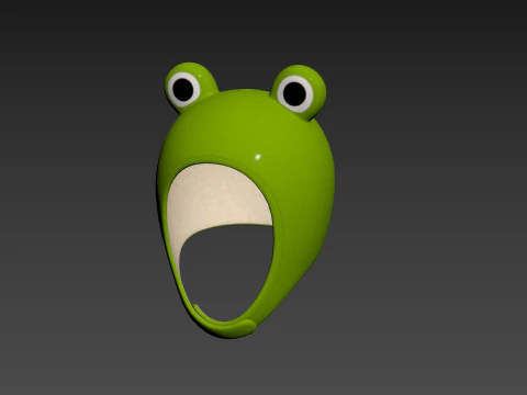 Frog Plush Hat 3D Model
