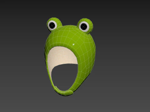 Frog Plush Hat 3D Model