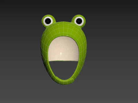 Frog Plush Hat 3D Model