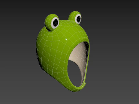 Frog Plush Hat 3D Model