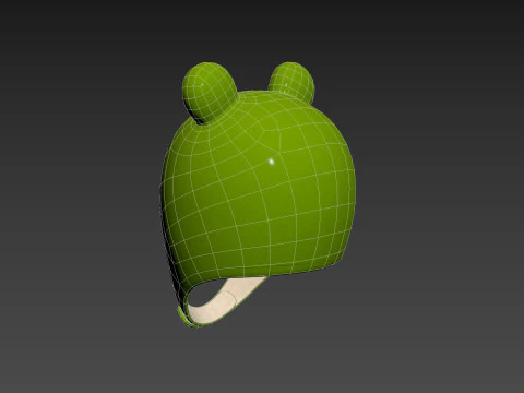 Frog Plush Hat 3D Model