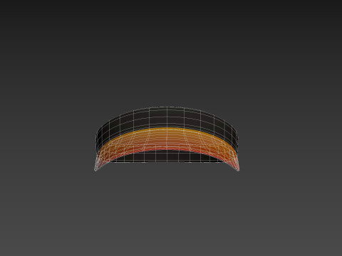 Orange Visor Cap 3D Model
