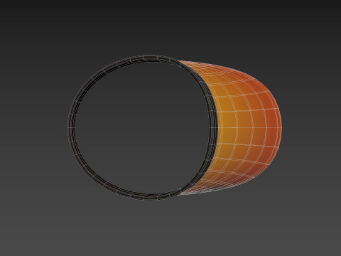 Orange Visor Cap 3D Model