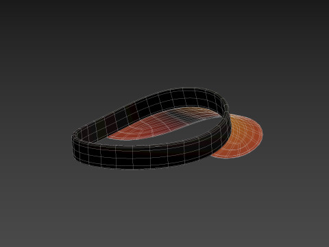 Orange Visor Cap 3D Model