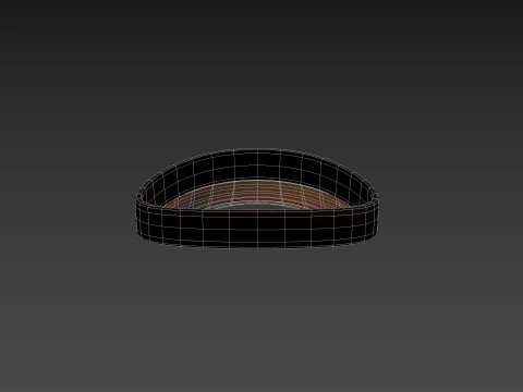 Orange Visor Cap 3D Model