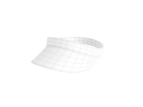 Orange Visor Cap 3D Model