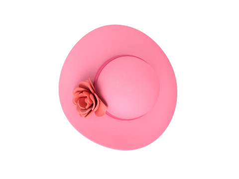 Pink Flower Hat Model 3D