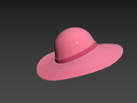 Pink Flower Hat Model 3D