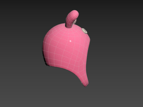 Rabbit Plush Hat Modello 3D