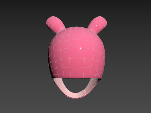 Rabbit Plush Hat Modello 3D