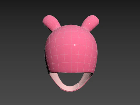 兔子毛绒帽子 3D 模型