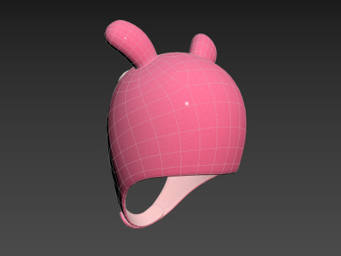 Rabbit Plush Hat Modello 3D