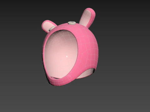 兔子毛绒帽子 3D 模型