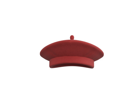 Red Beret Hat Model 3D