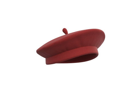 Red Beret Hat Model 3D