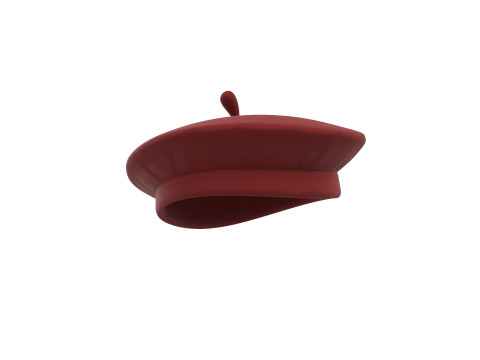 Red Beret Hat Model 3D