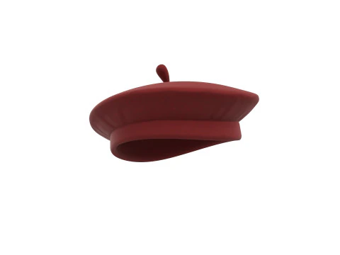 Red Beret Hat 3D Model