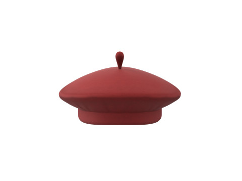 Red Beret Hat Model 3D