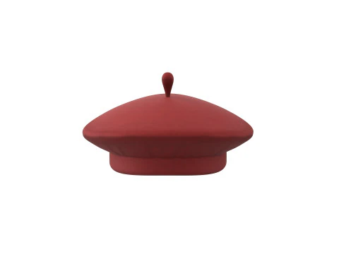 Red Beret Hat 3D Model