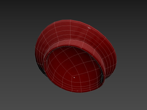 Red Beret Hat Model 3D