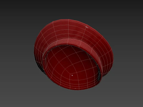 Red Beret Hat 3D Model