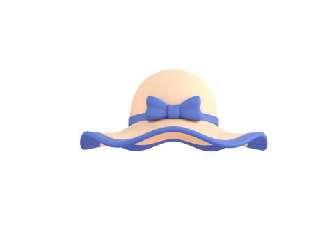 Ribbon Sun Hat 3D Модель