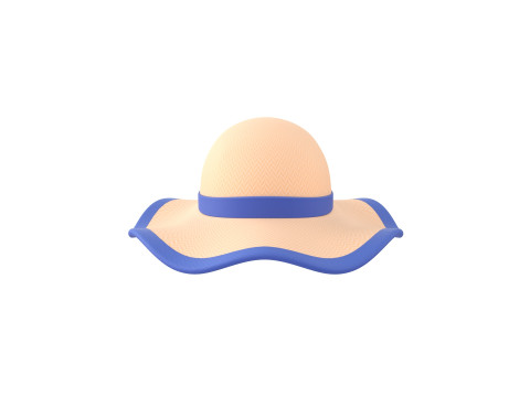 Ribbon Sun Hat 3D Модель