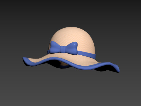Ribbon Sun Hat 3D Модель