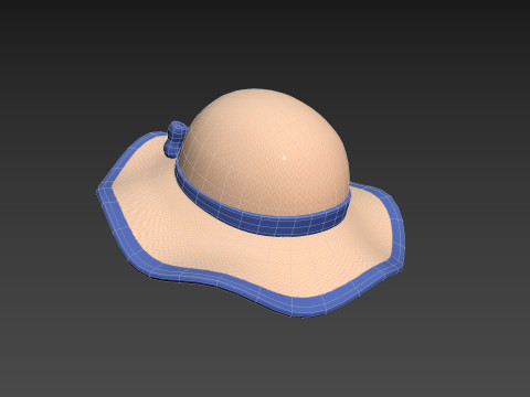 Ribbon Sun Hat 3D Модель