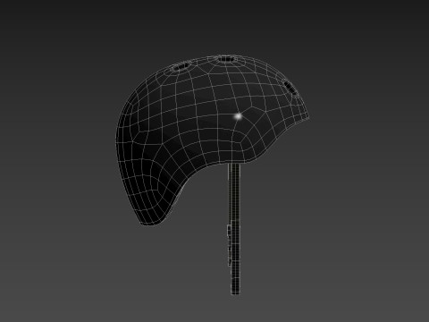 Skateboard Helmet 3D Model