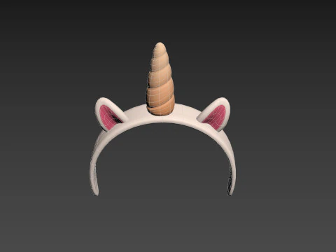 ユニコーンヘッドバンド 3Dモデル