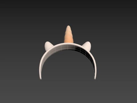 ユニコーンヘッドバンド 3Dモデル