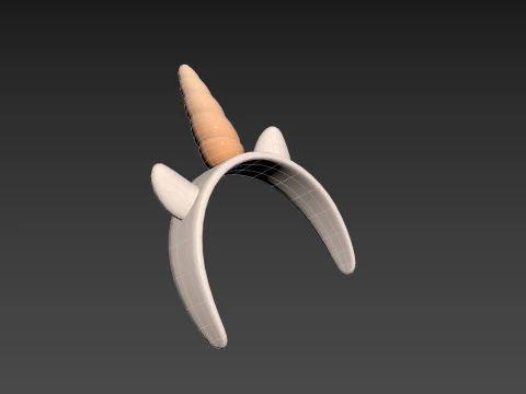 ユニコーンヘッドバンド 3Dモデル
