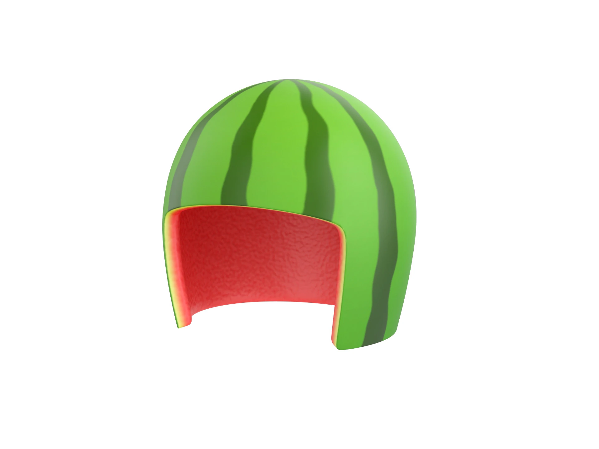 Watermelon Helmet 3D Model .c4d .max .obj .3ds .fbx .stl .blend 