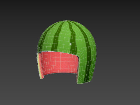 Watermelon Helmet Modelo 3D