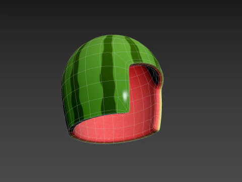 Watermelon Helmet 3D Model
