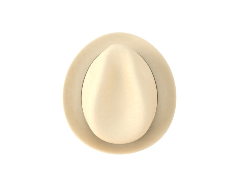 White Fedora Hat 3D Model