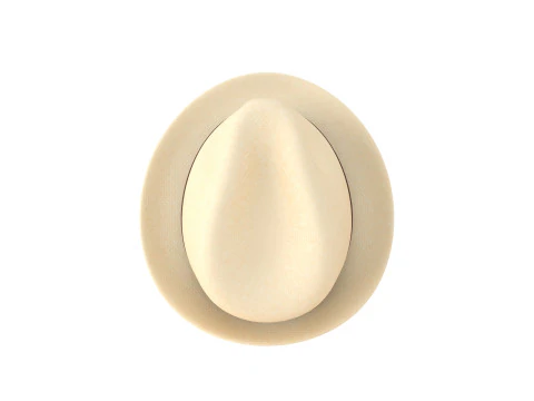White Fedora Hat 3D Model