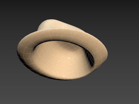 White Fedora Hat 3D Model