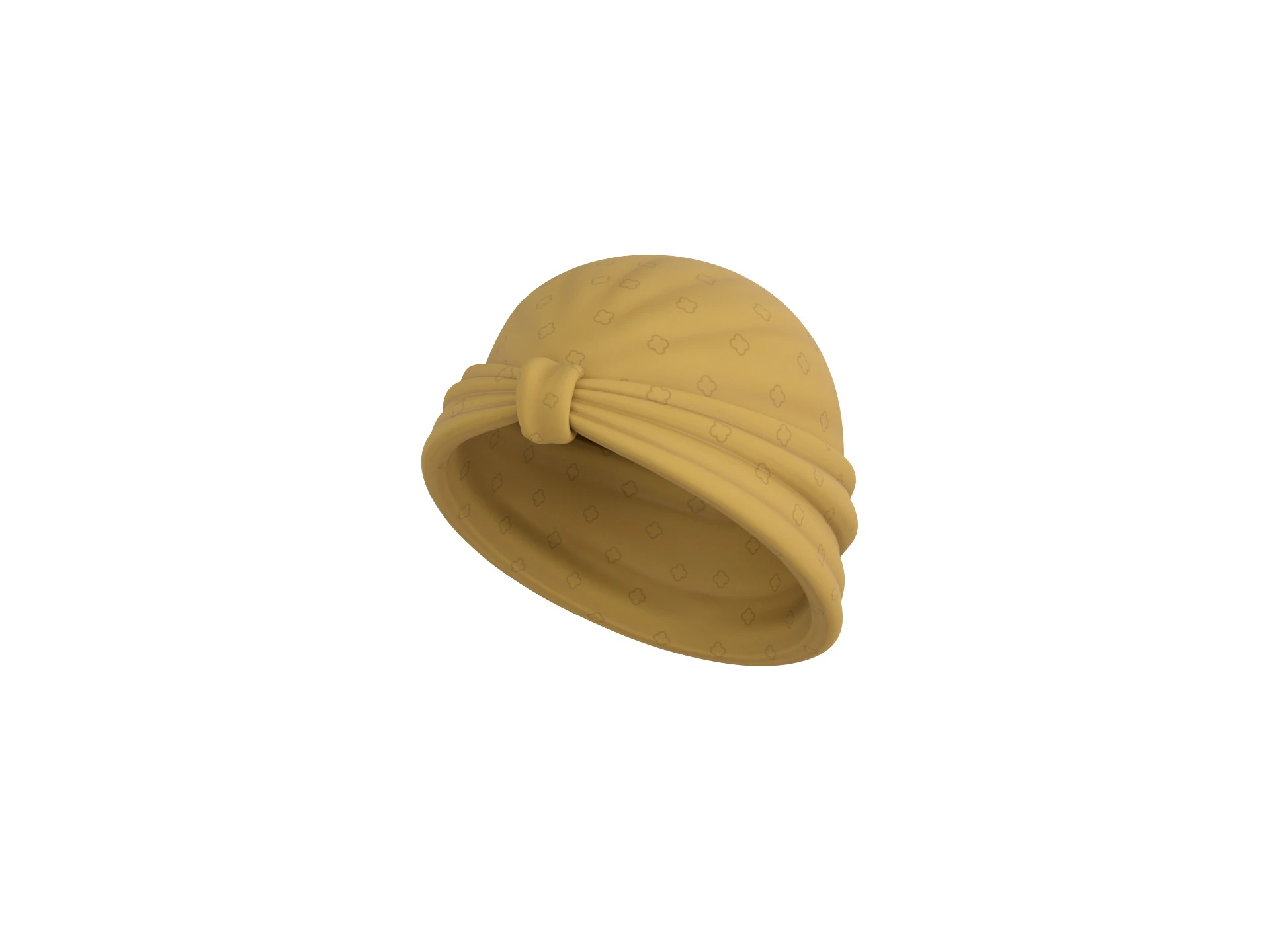 Yellow Lady Turban 3D Model .c4d .max .obj .3ds .fbx .stl .blend