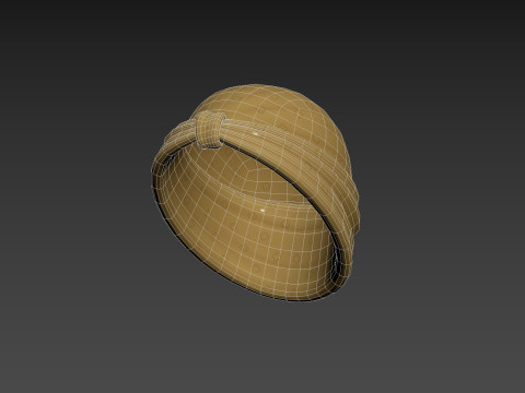 Yellow Lady Turban 3D Model