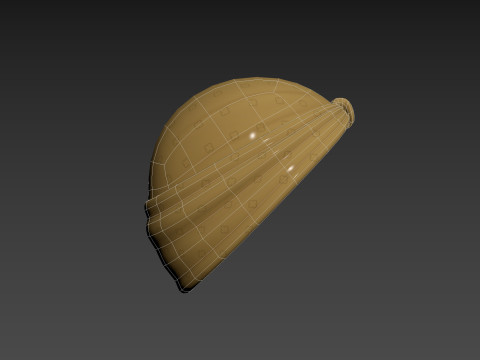 Yellow Lady Turban 3D Model
