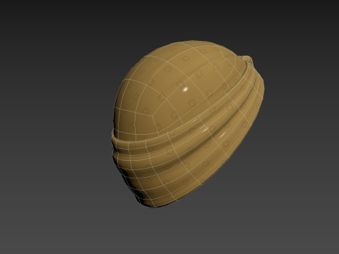 Yellow Lady Turban 3D Model