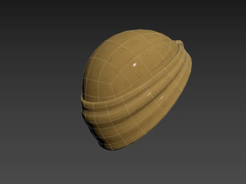 Yellow Lady Turban 3D Model