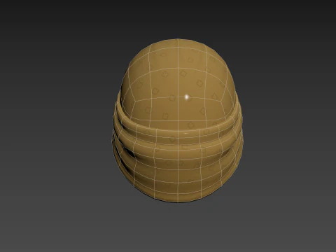 Yellow Lady Turban 3D Model