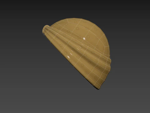 Yellow Lady Turban 3D Model